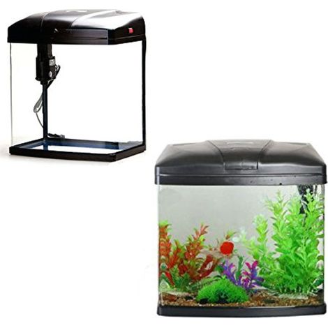Trade Shop - Acquario Terrario 35 Litri Completo Di Filtro E Luce Per Pesci Tropicali T-38f -