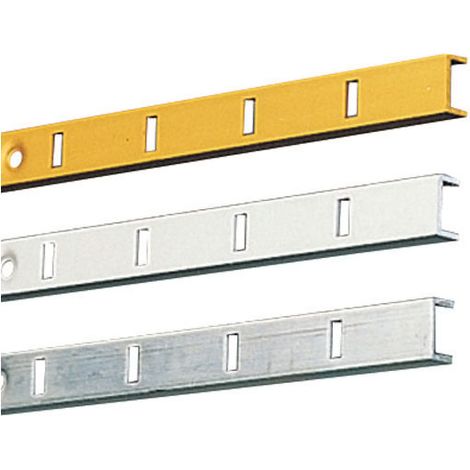 Itar – Crémaillère aluminium à visser 2000 mm – Décor argent – Pour bois dur – Vissage rapide en série