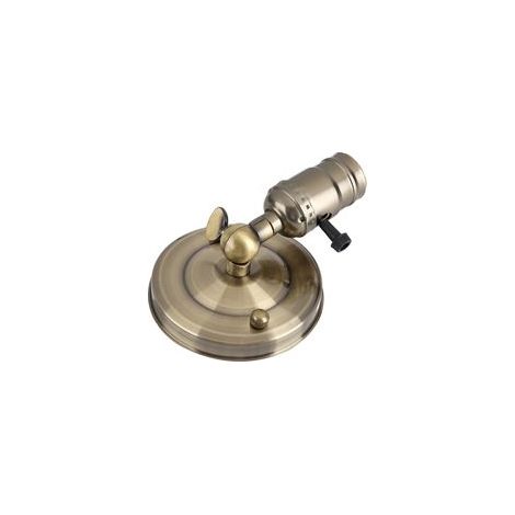 Douille murale vintage en bronze E27 avec interrupteur, idéale pour la décoration intérieure (220 V). (1/5)