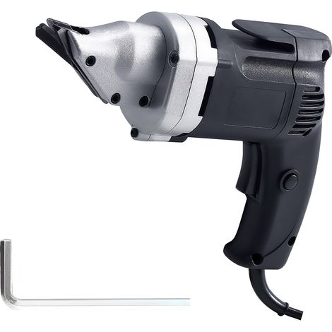 Mophorn Elektrische Blechschere, 4,0 A kabelgebunden mit 360°-drehbarem Kopf, einstellbarer Geschwindigkeit, kontinuierlichem Schneiden für 1,22 mm verzinkten Stahl und 1 mm Edelstahl