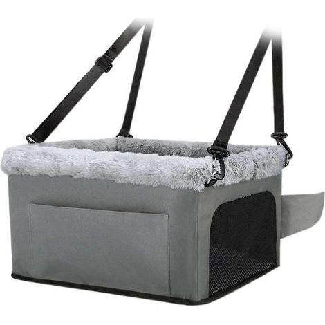 Siège rehausseur de luxe pour chien avec cadre en métal, laisse de sécurité et coussin épais pour petits chiens jusqu'à 9 kg (1/5)