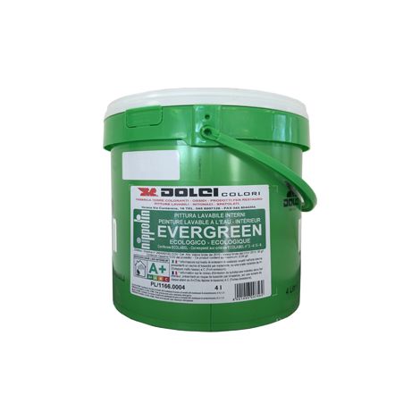 4L-blanc-Peinture mate mur/plafond int lavable EVERGREEN 1L/11m2 Dolci (1/2)