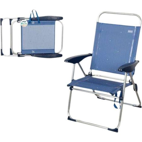 Aktive Silla Pliante Chaise Plage Bleu Confortable
