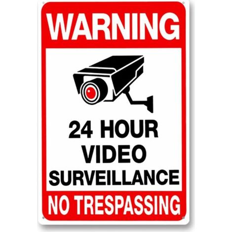 Tinplate Panneau de vidéosurveillance, avec trous de lune et coins arrondis, durabilité (1/5)