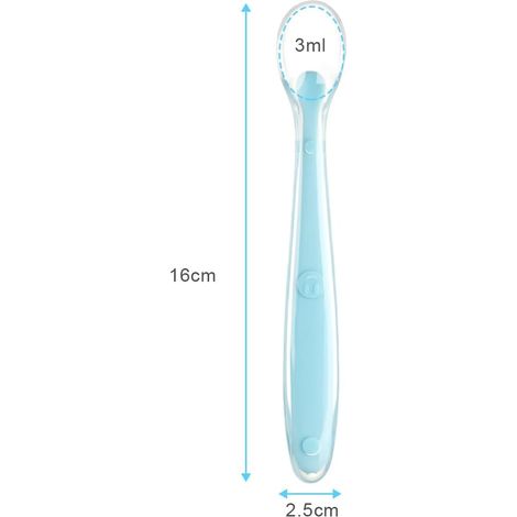 Cuillères silicone bébé lot de 5, cuillère alimentation douce, vaisselle enfant sans BPA pour repas diversification (1/5)