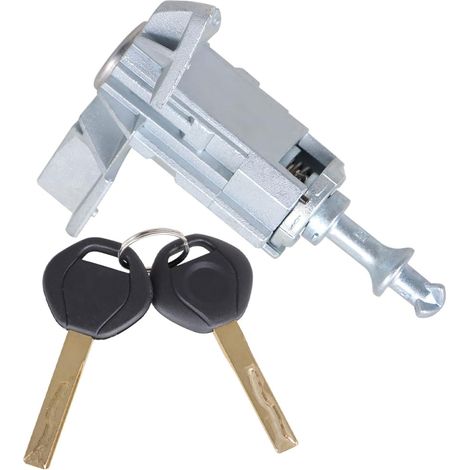 Labwork Cilindro de cerradura de puerta delantera izquierda para BMW X5 2000–2006 – con 2 llaves, repuesto 51217035421