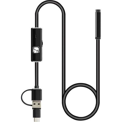 Caméra endoscopique 3 en 1 de 1 pièce 480P 5,5 mm avec rigide IP67 étanche pour l'entretien automobile et l'inspection des eaux usées industrielles 2 M (1/5)
