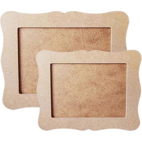 2er-Set DIY-Holzbilderrahmen für Kinder – Hübsche, dekorative, leere Bilderrahmen – 20 x 15 cm – Braun (1/4)