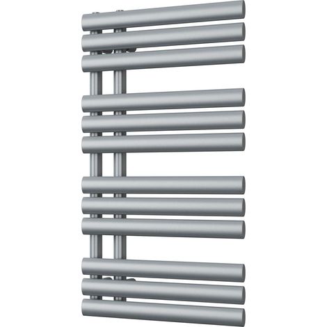 Percival - Silver Towel Radiator - H884mm x W500mm (1/3)
