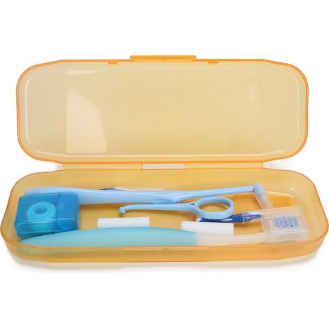 Kieferorthopädisches Pflegeset mit Interdentalbürsten, Wachs und Zahnspangenzubehör (1/5)
