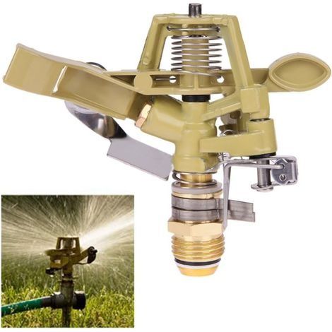 Automatisches Gartenbewässerungssystem mit 1/2-Zoll-Gartensprenger, drehbarer Kupfer-Sprühdüsenanschluss mit Schwenkarm (1/4)