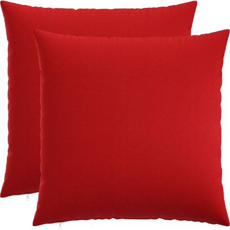 Housse de coussin 2 pc HEERLEN Rouge 55 x 55 cm Tissu vidaXL