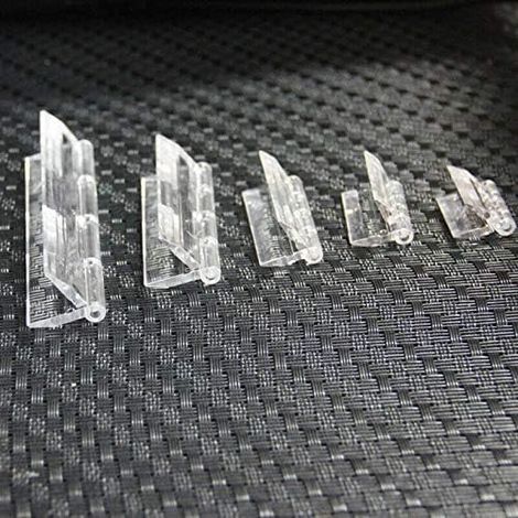 Charnières de porte, transparentes, taille M, 30 x 35 mm, charnières en plastique acrylique durable pour porte, piano, armoire et piano (10 pièces) (1/5)