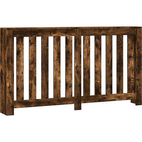 Cache-radiateur chêne fumé 149x20x82 cm bois d'ingénierie