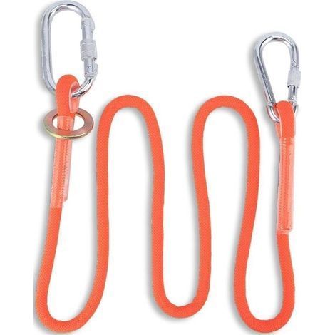 Ceinture de Sécurité pour Travaux Aériens, Longe de Protection Antichute de 1,6 m/5,25 Pieds avec Petite Boucle Ceinture de Sécurité pour Travaux Aériens Cordon D'assurance Extérieur (1/5)