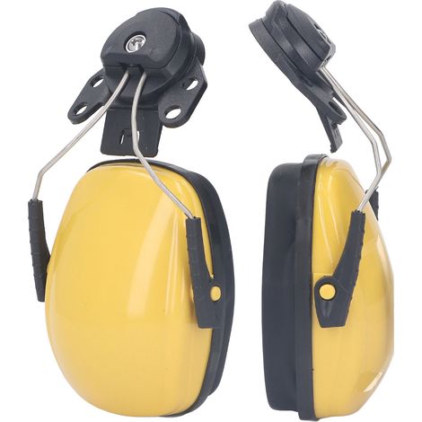 paire de protections auditives antibruit pour casque de sécurité, idéales pour les chantiers de construction.