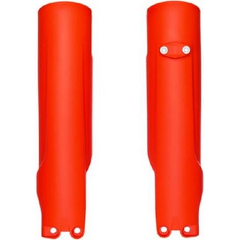 Protectores de piernas Polisport para amortiguadores KTM SX, SXF, EXC y EXCF, color naranja.