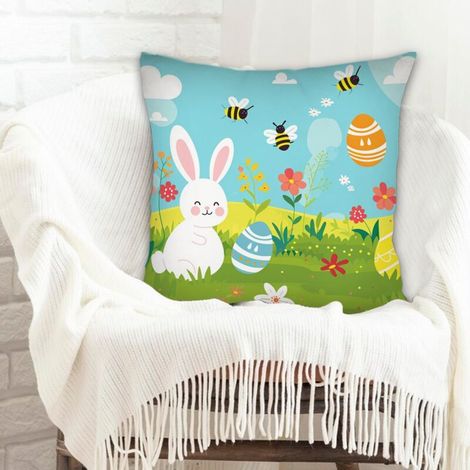 Housse de coussin sans coussin 45x45 rustique pour canapé lit salon chambre à coucher (1/5)