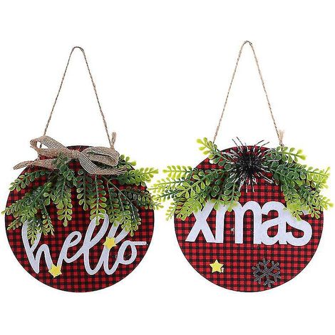 2 décorations de porte de Noël (1/3)