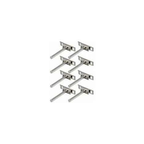 Supports métalliques pour étagères flottantes Modèle de support de montage mural dissimulé en 8 pièces Étagères fixes pour étagères flottantes invisibles Supports de rangement fixes (1/5)
