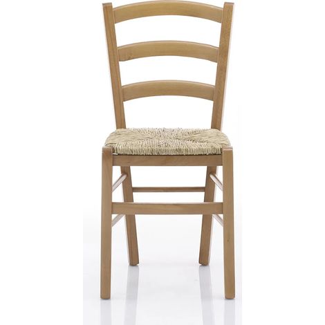 Sedia Venezia con seduta in paglia - Noce chiaro 41x45x88 seduta 46 (1/3)