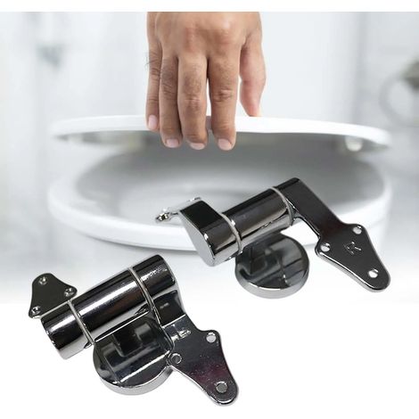 Charnières de siège de toilette, fixations pour couvercle de WC, charnières de rechange réglables de qualité supérieure, compatibles avec les machines à laver et les salles de bain. (1/5)