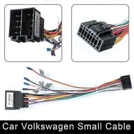Connecteur d'alimentation universel pour autoradio Android 2 DIN (petit câble) - Couleur : VW (1/4)