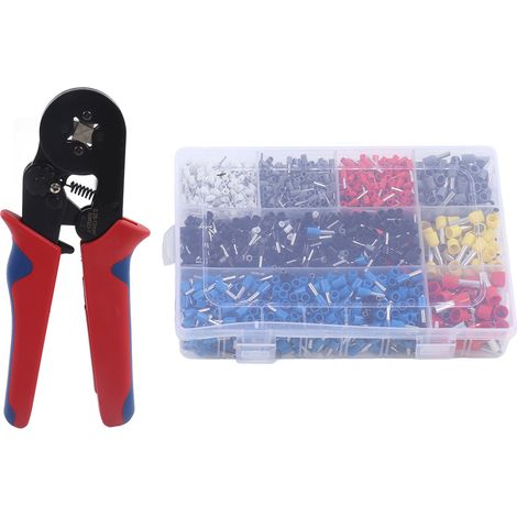 Kit 1800 pièces Embout Cosse à Sortir Pince à Servir Acier Carbone Cuivre PVC 0,25-10mm² (1/5)