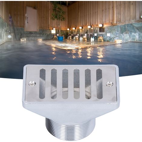 Sortie de trop-plein de piscine à filetage mâle, couvercle de vidange mural pour accessoires de décharge (1/5)