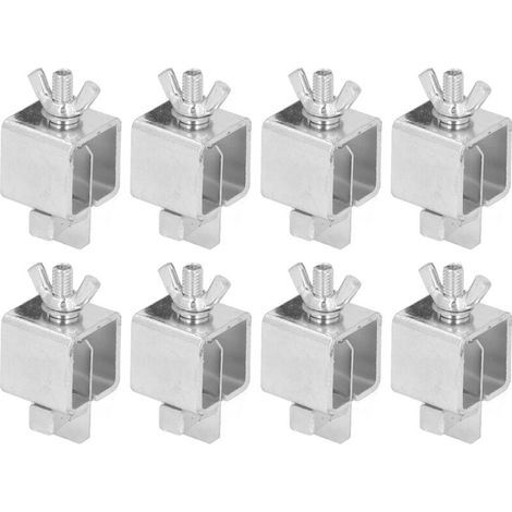 Pince de soudage bout à bout en alliage d'aluminium, couleur argent, Kit de pinces papillon pour soudage de panneaux de carrosserie automobile, 8 pièces (1/4)