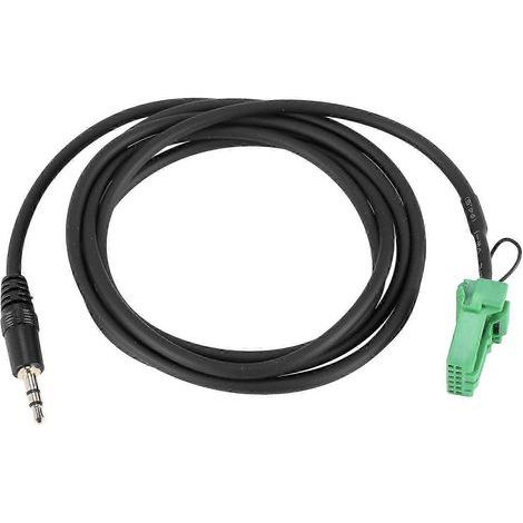 Connecteur vert à 6 broches, prise jack 3,5 mm, entrée auxiliaire audio, câble MP3 pour Honda Jazz Fit 2002-2006 (1/5)
