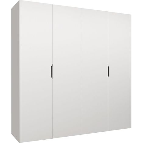 Armario Hartford 513, Blanco, 202x200x50cm, Puertas de armario: Con bisagras, Número de estantes: 0