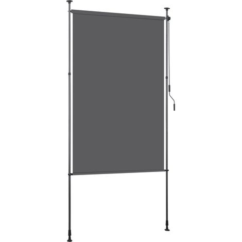 Jiubiaz Tenda verticale Tenda a rullo 150 x 270 cm per esterni Protezione anti-UV Tenda per esterni con barre telescopiche senza foratura  Antracite