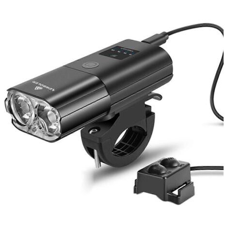 Fahrradscheinwerfer mit 1000 Lumen, externem Akku und 4000 mAh USB-Ladefunktion (1/5)