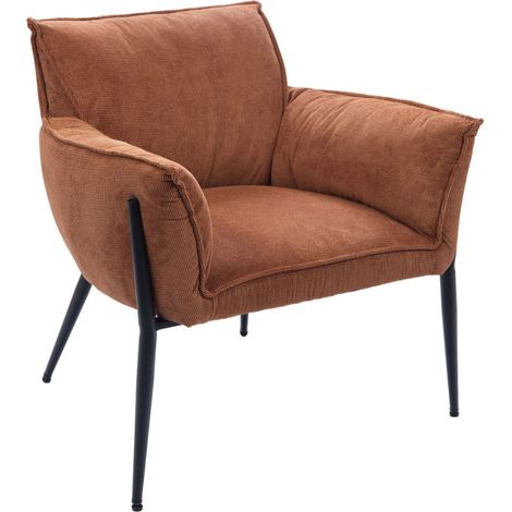Fauteuil de salon en velours chenille - BRIT (1/4)