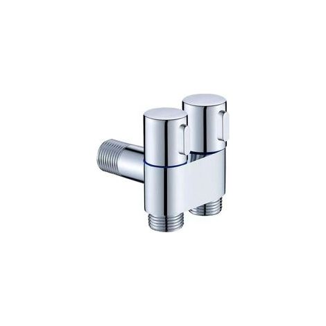 Grifo de doble control, G1/2 2,5 cm, doble control, grifo para lavadora, válvula triangular, cabezal de ducha, lavabo de inodoro