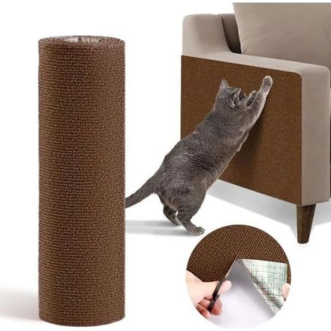 Griffoir - Tapis à griffer - Tour - Poteau - Coffre - Tapis à griffer pour chat 200x40 cm - Autocollant - Découpable - Protection de canapé (1/4)