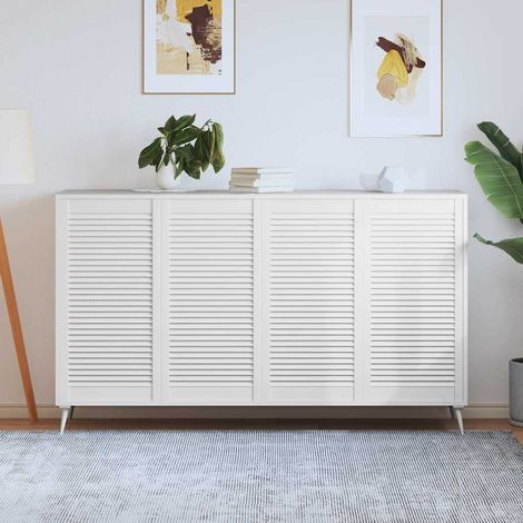 vidaXL Porte a persiana con porta 4 pz Bianco 69 x 49,4 cm