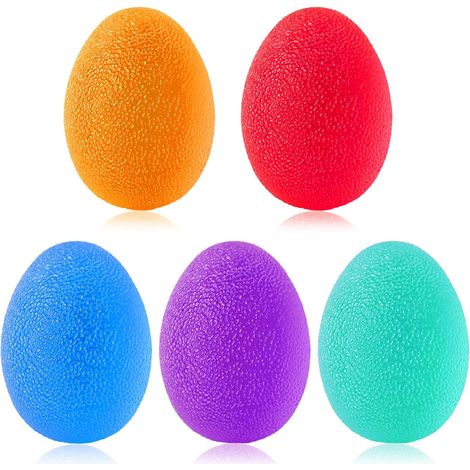 Lot de 5 Balles Anti-Stress, Boule Antistress de Dureté Différente, Balle Reeducation Main, Balle Anti Stress Adulte Enfant pour Formation sur Le Soulagement de l'Anxiété et La Réadaptation (1/5)