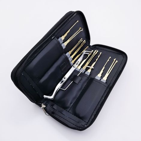 Kit de Crochetage Serrure, 24-Pièce Lock Picking Kit, Outils de D’entraînement pour Serruriers Débutant et Pro MNS (1/4)