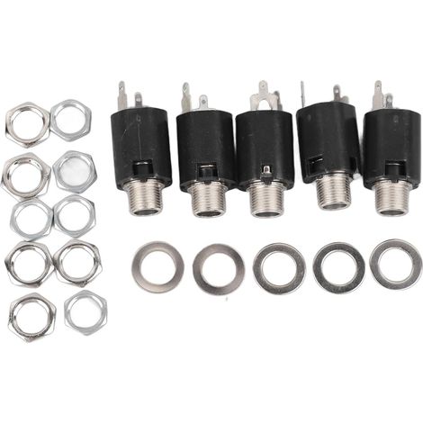 5 Bolzen 6,35 mm Stereo-Klinkenstecker, Stereo-Klinkenstecker, Stereo-Klinkenstecker, 3P, Mikro-Klinkenstecker, 6,5 mm, männlich, 2 Kanäle, Eingangsanschluss für (1/5)