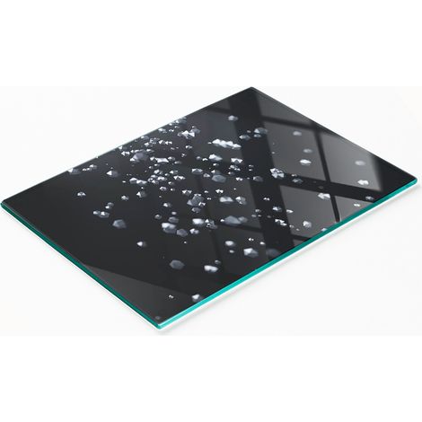 Tabla de cortar de vidrio templado para cocina con gráficos decorativos en 3D, 80 x 52 cm. (1/5)