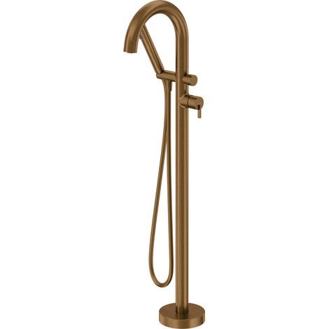 Deante Robinet de baignoire sur pied - Ensemble de douche - Chrome - Design élégant - Haute qualité