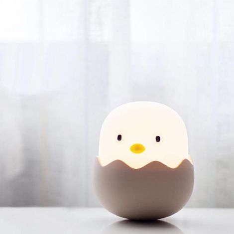 Veilleuse bébé rechargeable en forme de poussin avec variateur tactile, cadeau décoratif, lampe de chevet. (1/4)