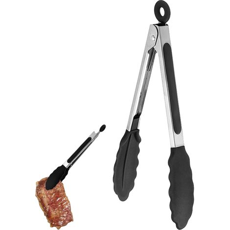 Menibeuty 26 cm Pince Cuisine 1 pièces Pince Barbecue Résistante Silicone Résistant À La Chaleur Pince Barbecue Pince Cuisine