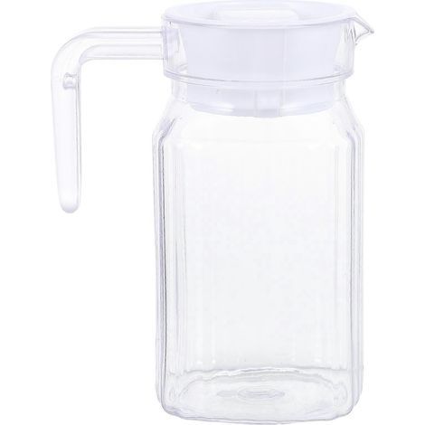 1 bouteille d'eau froide transparente à rayures, grande bouteille d'eau chaude transparente-16.00X8.50X8.50CM-Transparent (1/4)