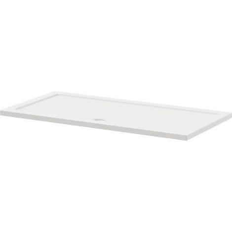 Pearlstone Slip Resistant 1600mm x 800mm x 40mm Rectangular Shower Tray (1/4)