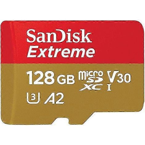 Carte mémoire microSDXC UHS-I Extreme de 128 Go avec adaptateur – Jusqu'à 190 Mo/s