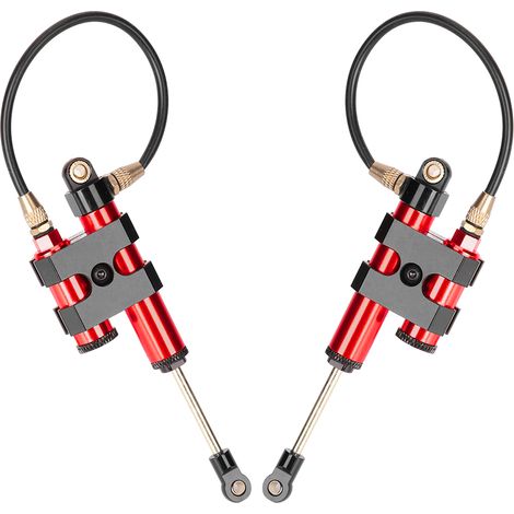 Amortisseurs à pression négative de 100 mm compatibles avec les modèles réduits de voitures RC SCX10 et TRX4 à l'échelle 1/10 (rouge) (1/5)