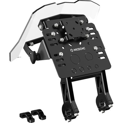 Soporte GPS, panel ajustable, compatible con varias bicicletas, negro. (1/2)